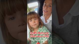 Maria e Floflô lindas pra Missa com a Vov6 Poli shorts virginiafonseca [upl. by Eciral633]