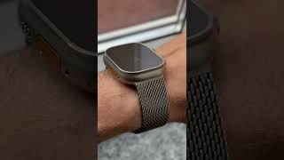 Apple Watch Ultra 2 with Natural Titanium Milanese Loop milanese applewatchultra2 natural [upl. by Naujed279]