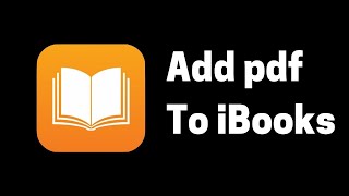 How To Add a pdf to Apple Books on iOS iPhone and iPad [upl. by Leonard987]