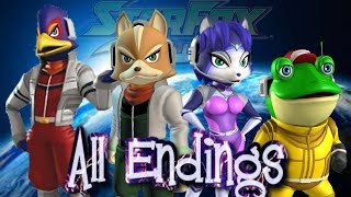 Star Fox Command  All Endings [upl. by Brewer]