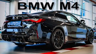 2024 BMW M4 Competition Saphire Black with M Carbon seats Exterior and interior in details [upl. by Hembree576]