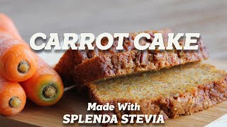 Classic Carrot Cake  Made with Splenda Stevia [upl. by Nihsfa627]