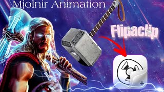 Mjolnir⚡️ Thor Hammer Animation on Flipaclip [upl. by Ollehcram]