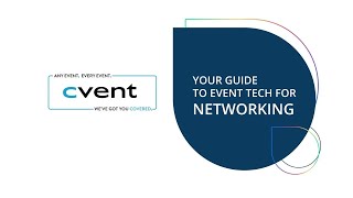 Cvent event tech for networking [upl. by Jobyna101]