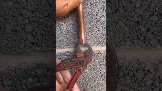 Plumbing Tutorial Capping a Vertical Copper Pipe Like a Pro diy plumbing asmr youtubeshorts [upl. by Ylrebmek]