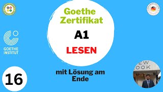 Goethe Zertifikat A1SD1  Lesen Modelltest mit Lösung am Ende  15 [upl. by Elockin]