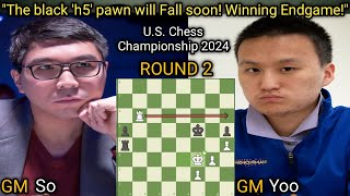 Wesley So VS Christopher Yoo  US Chess Championship 2024  Round 2 [upl. by Aenea]