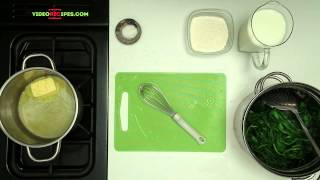 Spinach with béchamel sauce  Videorecipes [upl. by Muirhead]