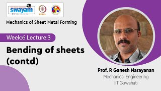 Lec 15 Bending of sheets contd [upl. by Erdda]