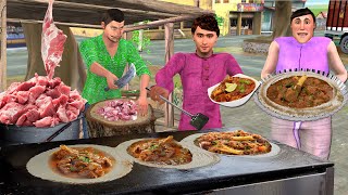 10rs Mutton Dosa Street Food Tasty Village Mutton Curry Hindi Kahani Hindi Moral Stories Funny Video [upl. by Sperry]