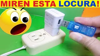 Mira que pasa si conecto una memoria USB al cargador del celular [upl. by Prosperus]