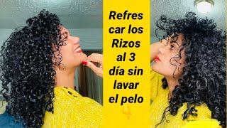 Como refrescar 🥰el cabello rizo al 3dia sin lavar la cabeza fácil y rápido 👆👆👆 [upl. by Jarrid]