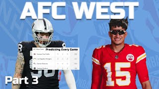 Predicting Every NFL Teams Record  AFC West Edition [upl. by Notserp443]