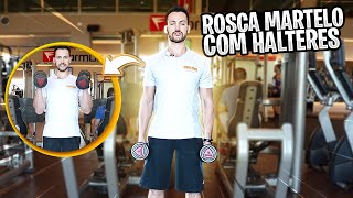 COMO FAZER ROSCA MARTELO COM HALTERES  Fisioprev [upl. by Natascha950]