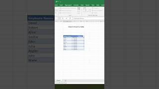 How to Insert a Table in Excel  StepbyStep Tutorial tutorialexcel exceltutorial exceldata [upl. by Kirch]