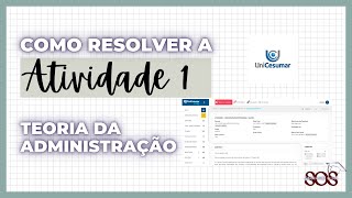 Como fazer atividade 1 teorias da administração [upl. by Jezabel844]