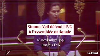 Novembre 1974  Simone Veil défend lIVG à lAssemblée nationale [upl. by Shiri76]