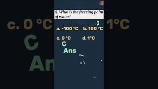 What is the freezing point of Water youtubeshorts [upl. by Lered625]