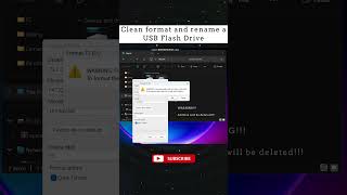 Clean format and rename USB flash drive tutorial youtubeshorts windows usb [upl. by Savitt]