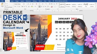 How to make calendar design in Ms word  Calendar design in Ms word  msword [upl. by Neehahs]