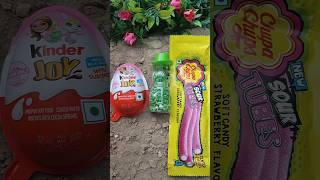 Chupachup tube soft candy cutting with green fennel in Kinder Joy Box shorts youtubeshorts candy [upl. by Copp]