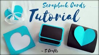 Scrapbook card Tutorial ✂️  S Crafts  Handmade scrapbook making  scrapbook Gift ideas  easy [upl. by Towland]