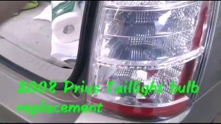 2008 TOYOTA PRIUS TAILLIGHT BULB REPLACEMENT SUPER EASY [upl. by Dlarrej106]