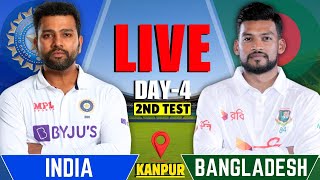 India vs Bangladesh 2nd Test Day 4  IND vs BAN SESSION 2  IND VS BAN Live Score amp Commentary [upl. by Accem664]