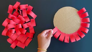 Beautiful Red Paper Wall Hanging  Paper Craft For Home Decoration Wall decor Paper wall mate DIY [upl. by Jacquelin]