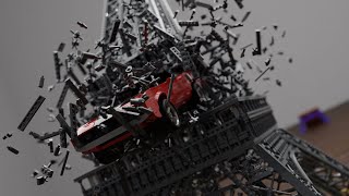 Lego Car Crash Destroying the Tower with the Challenger [upl. by Sivraj]