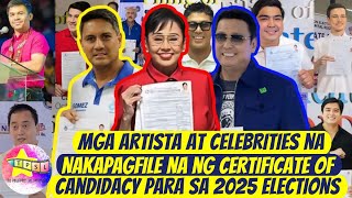 Celebrities na Nakapagfile na ng Certificate of Candidacy para sa 2025 Elections [upl. by Nageet]