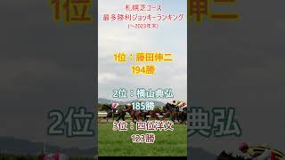 札幌芝コース最多勝利ジョッキーランキング [upl. by Asilav]