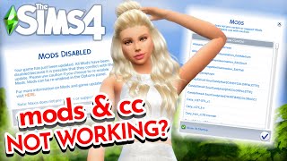 Sims 4 CC amp Mods Disabled NOT WORKING  SHOWING UP In Game CAS or Build Mode AFTER UPDATE TS4 2021 [upl. by Smada]