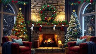 Cozy Fireplace Christmas Music 🎄 Relaxing Instrumental for a Peaceful Holiday 🎅 [upl. by Sorazal246]