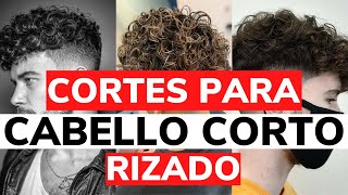 CORTES PARA CABELLO CORTO RIZADO DE HOMBRE [upl. by Adlev]