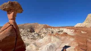 Hwy 89 Utah  Sand Caves Toadstool Hoodoos Glen Canyon Recreational Area  4K [upl. by Sirret]