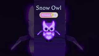 I Made a Mega Neon Snow Owl Adopt Me adoptme roblox shorts [upl. by Apul410]