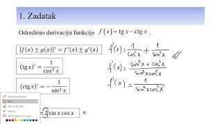 Deriviranje 3 dio  Deriviranje trigonometrijskih funkcija [upl. by Anirav43]