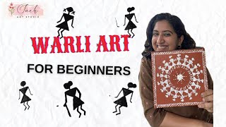 How to paint Warli Art Easy Painting for beginners with explanation about this folk art [upl. by Ahsim]