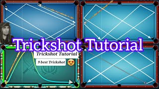 8 ball pool trickshots tutorial  top 9 best trickshots  How to play trickshots  part 1 [upl. by Darnall]