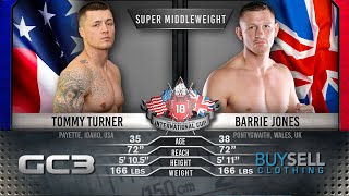 BYB 18 Main Event Tommy Turner vs Barrie Jones for Police Gazette World Diamond Belt [upl. by Atinra]