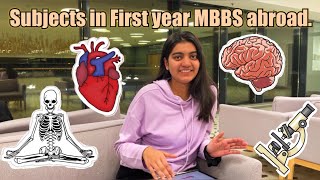 Subjects in First year MBBS abroad Russia Kazan state medical university  NEET2024 [upl. by Juno178]