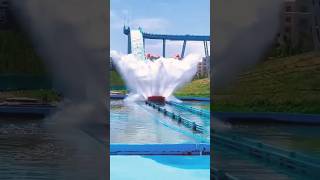 Rollercoaster into water 🌊 daily entertainingvideos youtubeshorts shortvideo [upl. by Ahsenat]