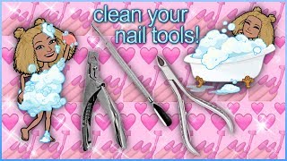 How I Clean Sanitize amp Disinfect My Implements  Nail Health amp Safety Tips [upl. by Libnah225]