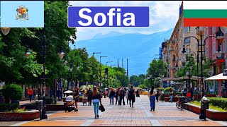 Bulgaria Sofia walking in the main pedestrian avenue 2024 4K [upl. by Babette86]