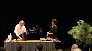 Ikebana Demonstration  60th anniversary of the Ikebana International Chicago Chapter [upl. by Bohrer972]