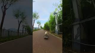 🐾🛹The dog and owner play skateboard together！ funny pets cute bulldog cutedog [upl. by Neitsirhc459]