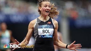 Femke Bol runs 3rd fastest time in history to win London 400 hurdles  NBC Sports [upl. by Evans815]