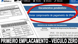 CONTINUAÇÃO VEÍCULO ZERO QUILÔMETRO  0 KM PRIMEIRO REGISTRO  COMO PAGAR E ENVIAR PAGAMENTO IPVA [upl. by Randal]