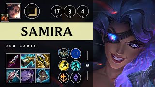 Samira ADC vs Ezreal Triple Kill Legendary  EUW Challenger Patch 1421 [upl. by Cassandry701]